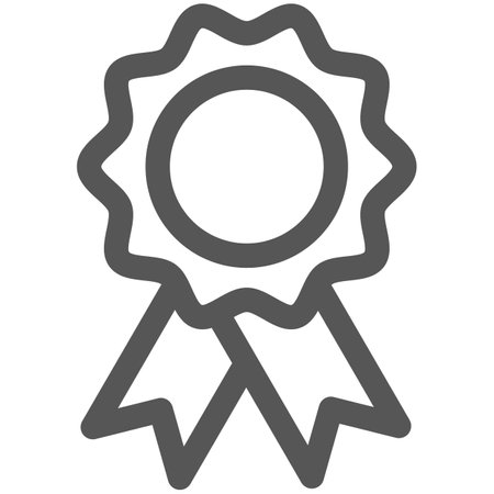 Award medallion rosette icon flat vector designのイラスト素材