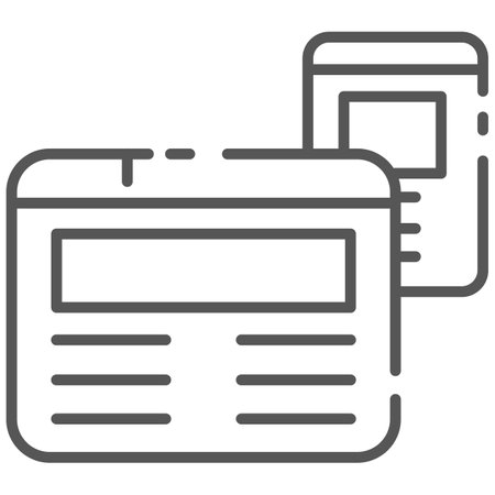 Mobile and web interface development vector iconのイラスト素材