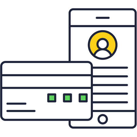 Mobile phone payment icon digital online cardのイラスト素材