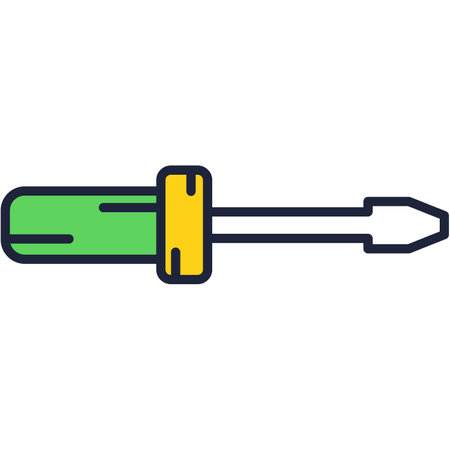 Screw driver icon vector repair equipment on whiteのイラスト素材