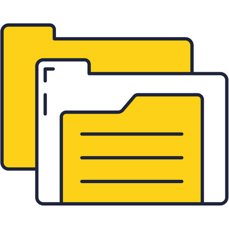 Folder with file document icon vector on whiteのイラスト素材