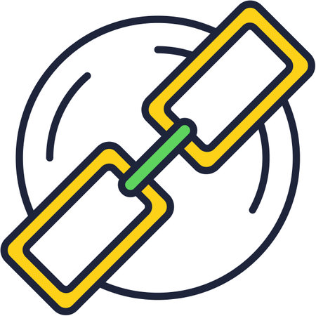 Blockchain icon vector cube connected in lineのイラスト素材