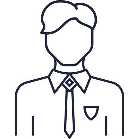 Male person avatar businessman portrait flat iconのイラスト素材