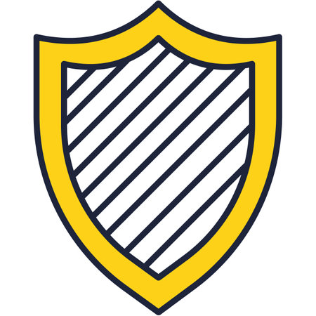 Shield icon flat vector emblem protect symbolのイラスト素材