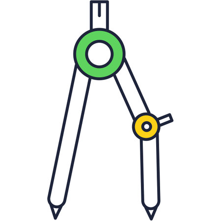 Draft compass architect and engineer tool iconのイラスト素材