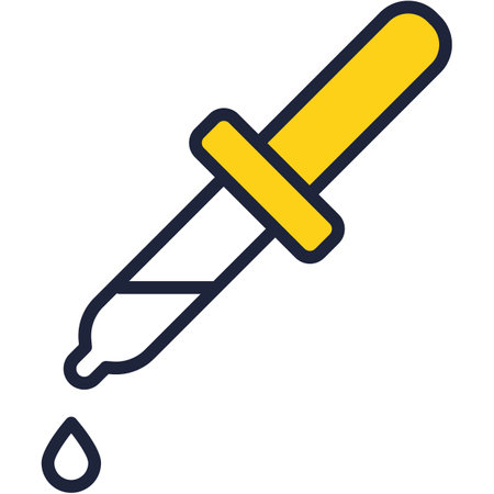 Pipette dropper icon eyedropper line flat vectorのイラスト素材