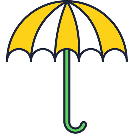 Umbrella icon vector parasol pictogram on whiteのイラスト素材