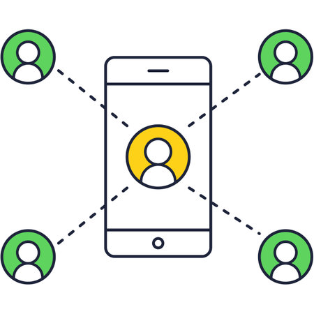 Social media network mobile app vector iconのイラスト素材
