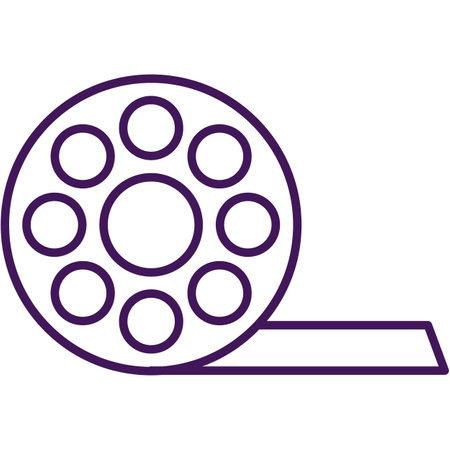 Film movie reel icon cinema vector on whiteのイラスト素材