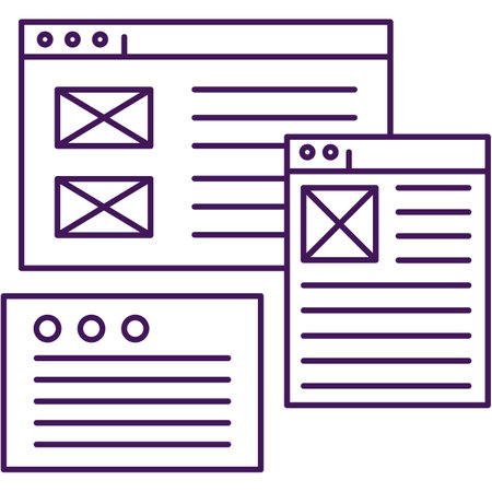 Website content creation vector icon on whiteのイラスト素材