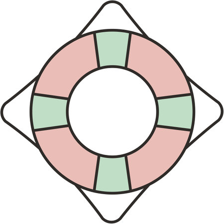 Lifebuoy icon life protection and insurance vectorのイラスト素材