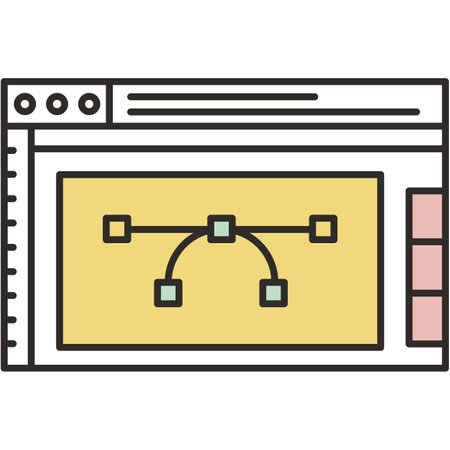 Photo processing online editor service icon vectorのイラスト素材