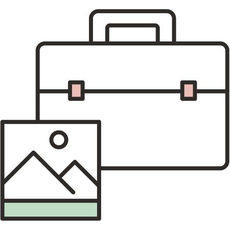 Social media portfolio icon vector design on whiteのイラスト素材