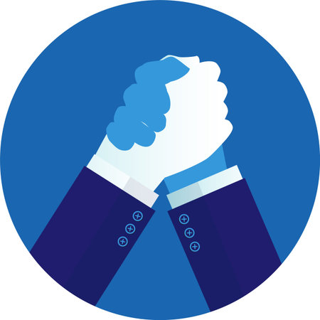 Vector hand icon arm wrestlingのイラスト素材