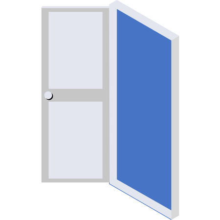 Open door vector business icon doorway entranceのイラスト素材