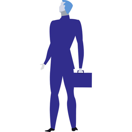 Business man looking forward vector flat iconのイラスト素材