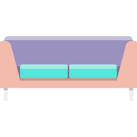 Office sofa couch vector furniture icon on whiteのイラスト素材