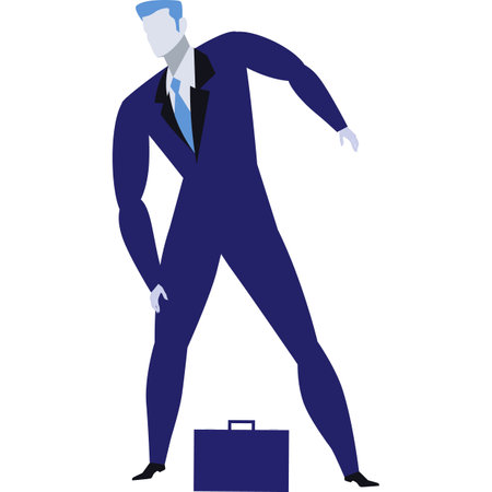 Business man in suit portrait vector iconのイラスト素材