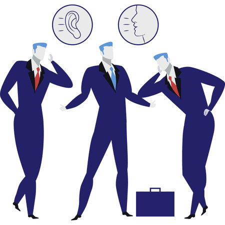 Business team work communication skill vector iconのイラスト素材