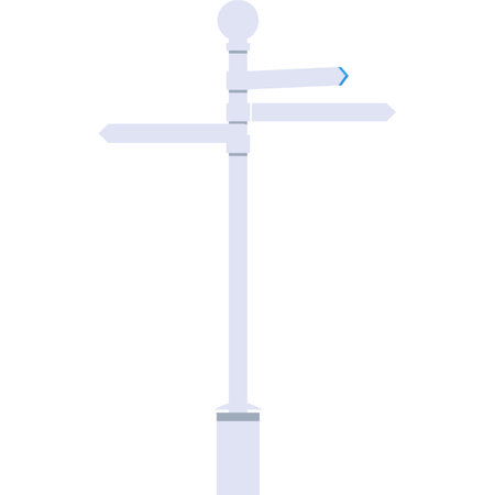 Guide post arrow signage vector flat iconのイラスト素材