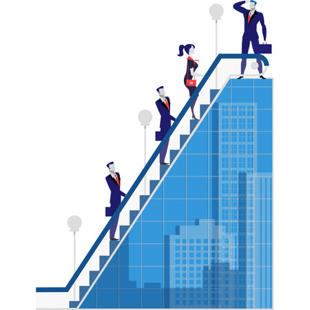 Team success, business leadership goal vector iconのイラスト素材