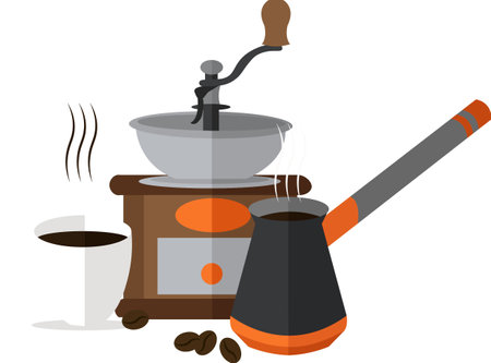 Coffee drink vector icon isolated on whiteのイラスト素材