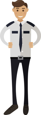 Bank employee vector icon isolated on whiteのイラスト素材