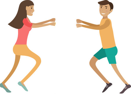 Happy lovers vector icon isolated on whiteのイラスト素材