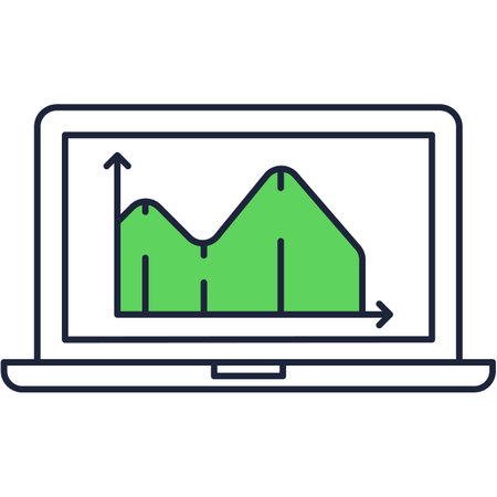 Diagram icon business chart graph growth vectorのイラスト素材