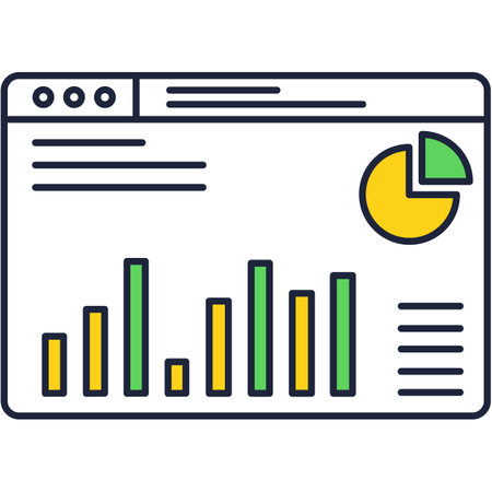 Stock market online analysis website icon vectorのイラスト素材