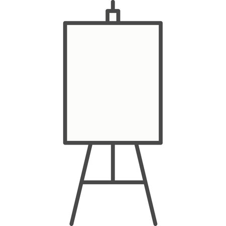 Easel canvas for drawing vector iconのイラスト素材
