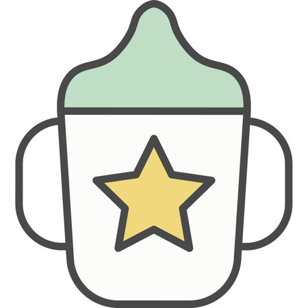 Baby drink bottle vector iconのイラスト素材