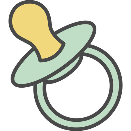 Baby pacifier vector icon isolated