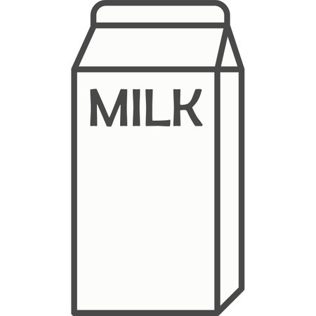 Milk package vector icon isolatedのイラスト素材