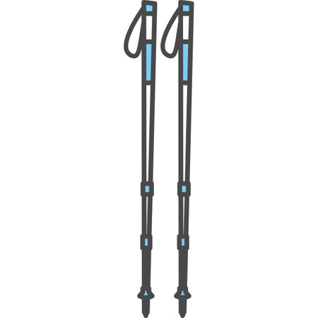 Trekking walking sticks vector iconのイラスト素材