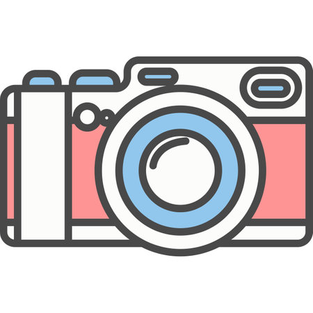 Vintage photo camera vector iconのイラスト素材