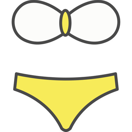 Bikini swimsuit vector icon isolatedのイラスト素材