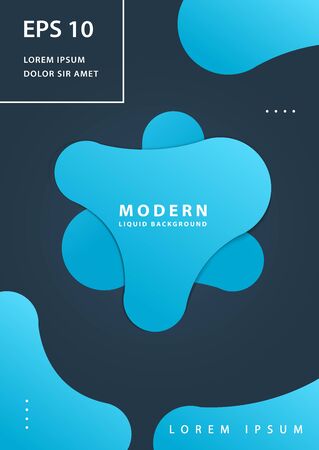 Creative geometric fluid & liquid wallpaper vectorのイラスト素材