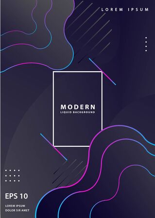 Creative geometric fluid & liquid wallpaper vectorのイラスト素材