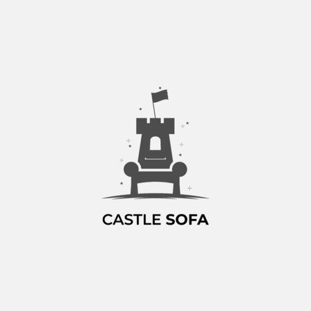 Sofa furniture logo isolated. Chair vector imageのイラスト素材
