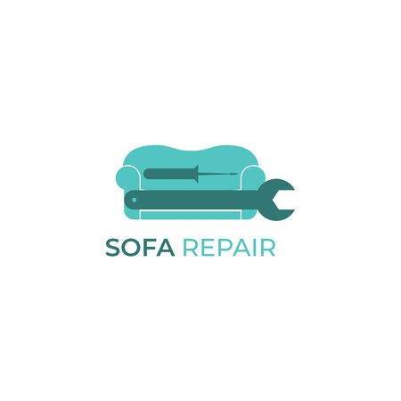 Sofa furniture logo isolated. Chair vector imageのイラスト素材