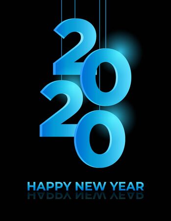 New Year 2020 for gift card and backgroundのイラスト素材