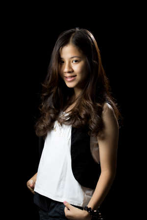 low key potraitの写真素材