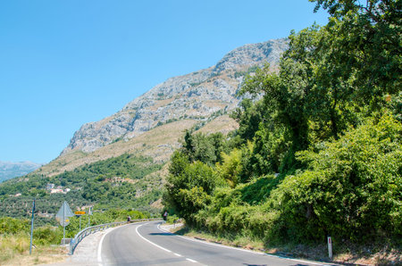 Dangerous road through the montenegro canyons