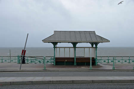 Bus stop Brighton Beachの写真素材