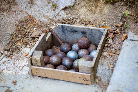 Iron boules ballsの写真素材