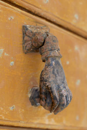 Bronze Door knocker witheredの写真素材
