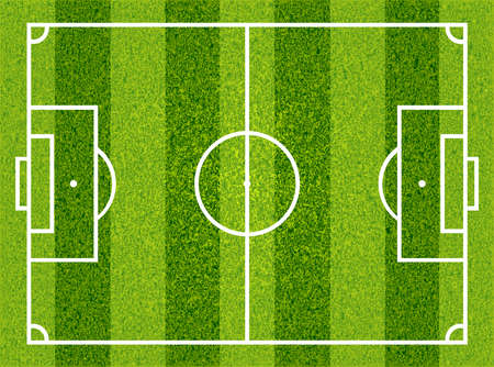 Textured grass football, soccer field. Vector isolated illustrationのイラスト素材