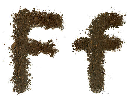 Soil Alphabet  Letters fの写真素材