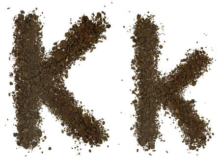 Soil Alphabet  Letters kの写真素材